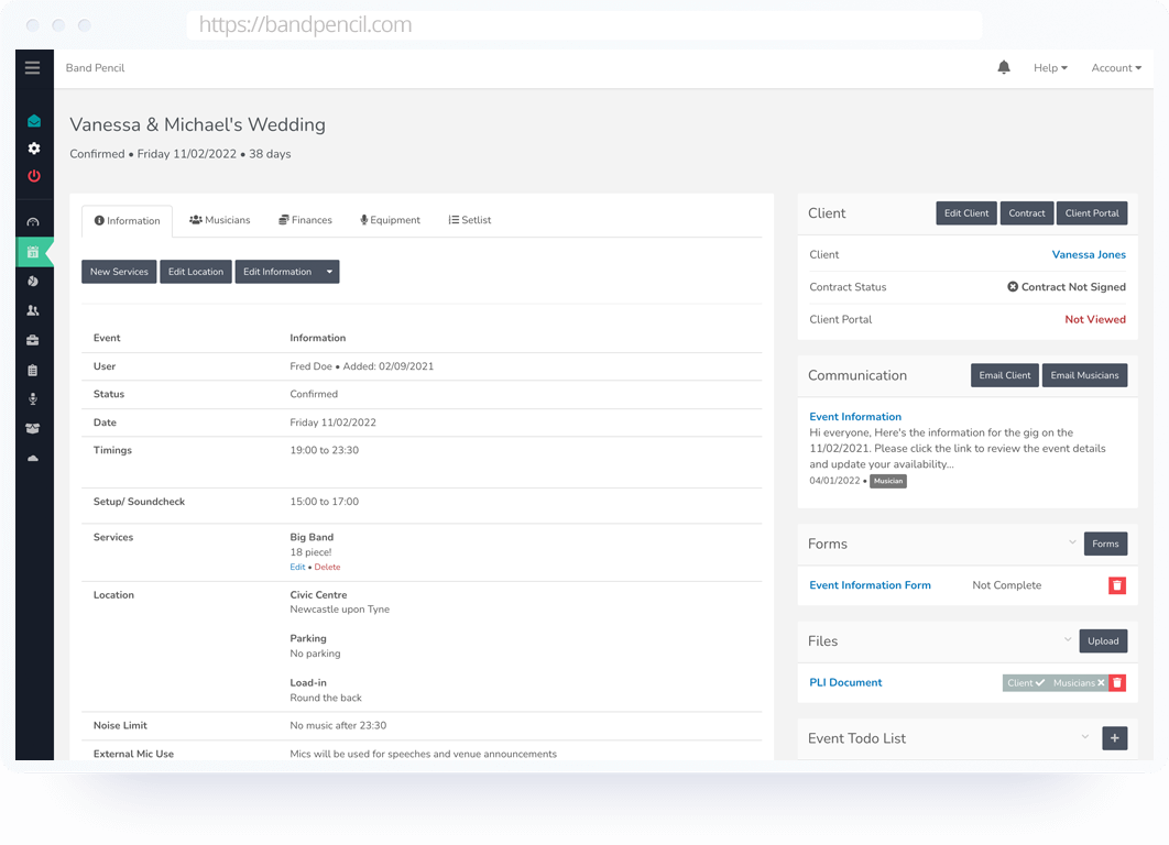 screenshot of Band Pencil